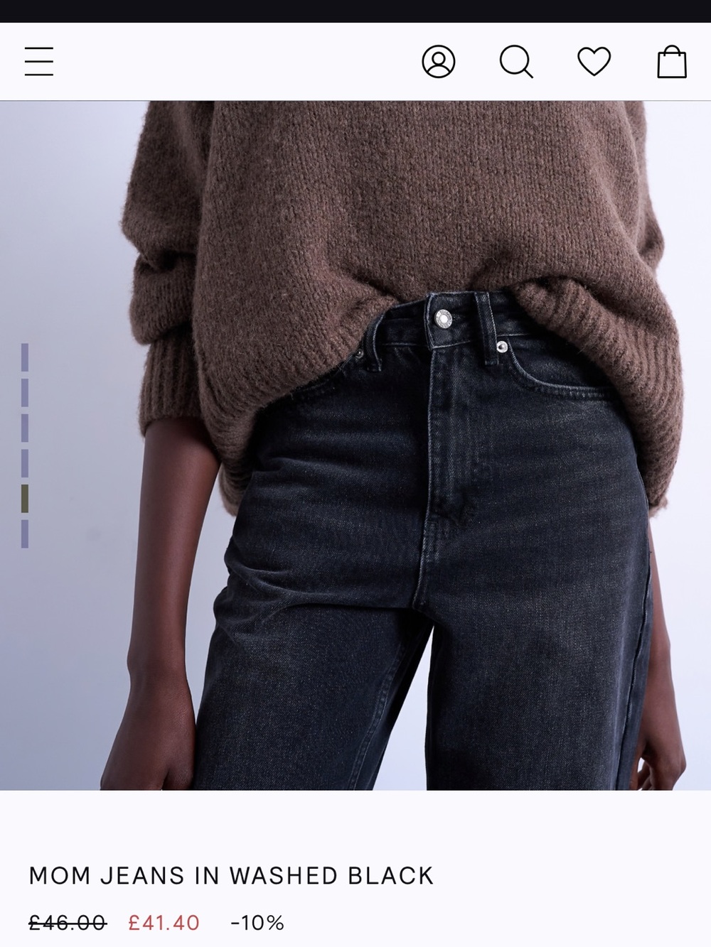 Topshop Gray Mom Jeans Size 26 L 30